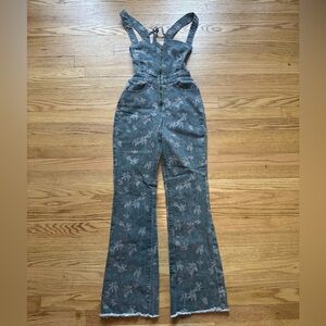 We The Free Gray Denim Jumpsuit